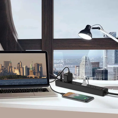 6Ft Power Strip Surge Protector