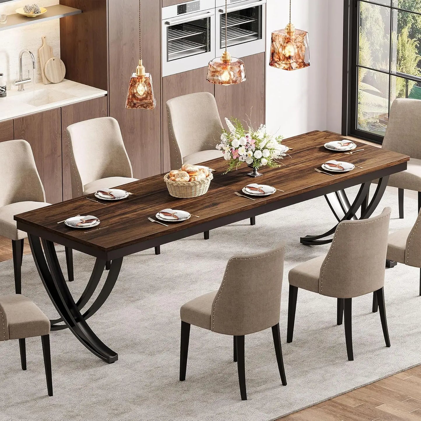 Rectangular Dining Table for 6-8