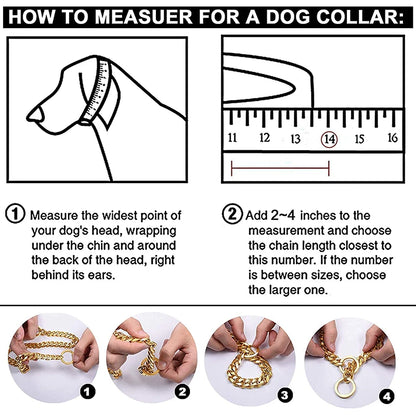 Stainless Chain Collar for Walking & Training