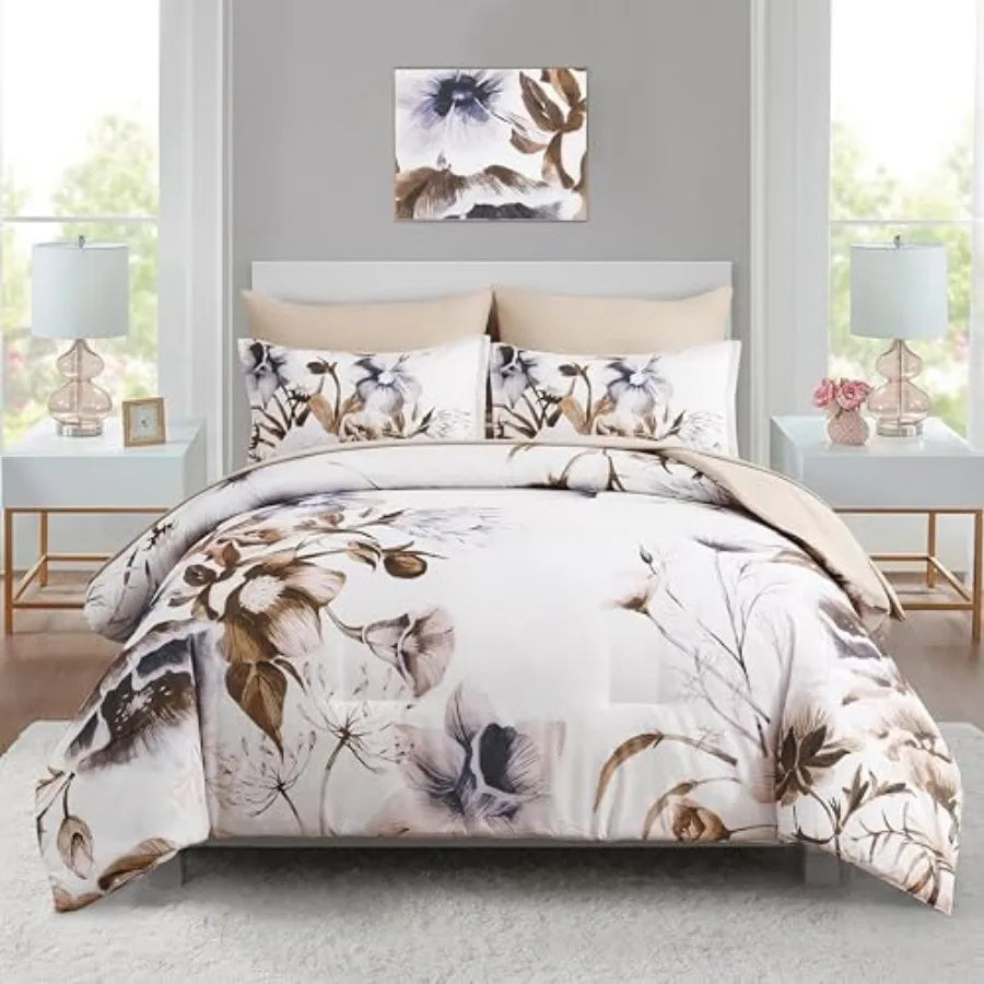 Floral Comforter Set 7 Pcs