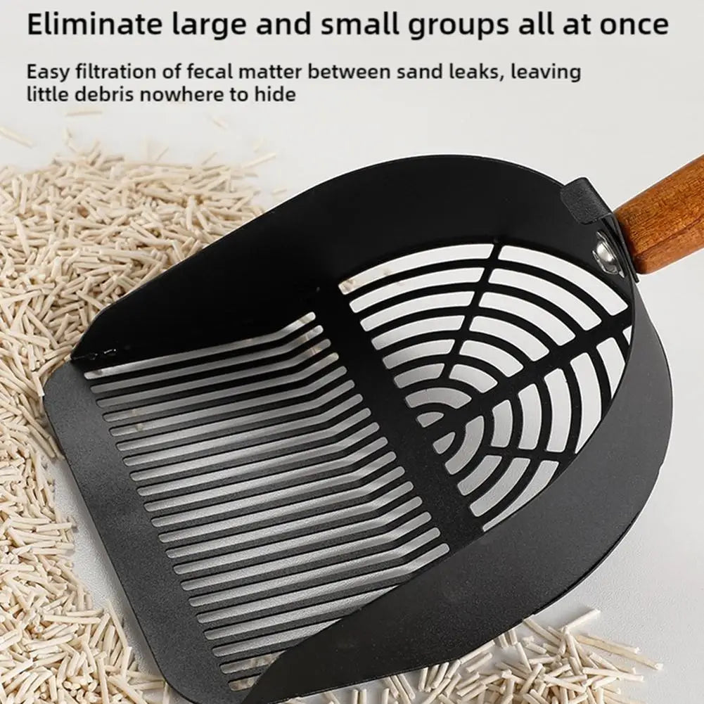 Steel Cat Litter Scoop Long Handle