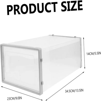Transparent Plastic Stackable Shoe Storage Boxes