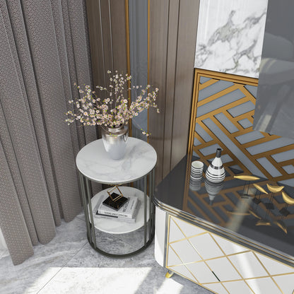 Side Table, Metal Frame
