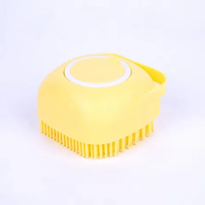 Pet Bath & Massage Brush With Shampoo Storage