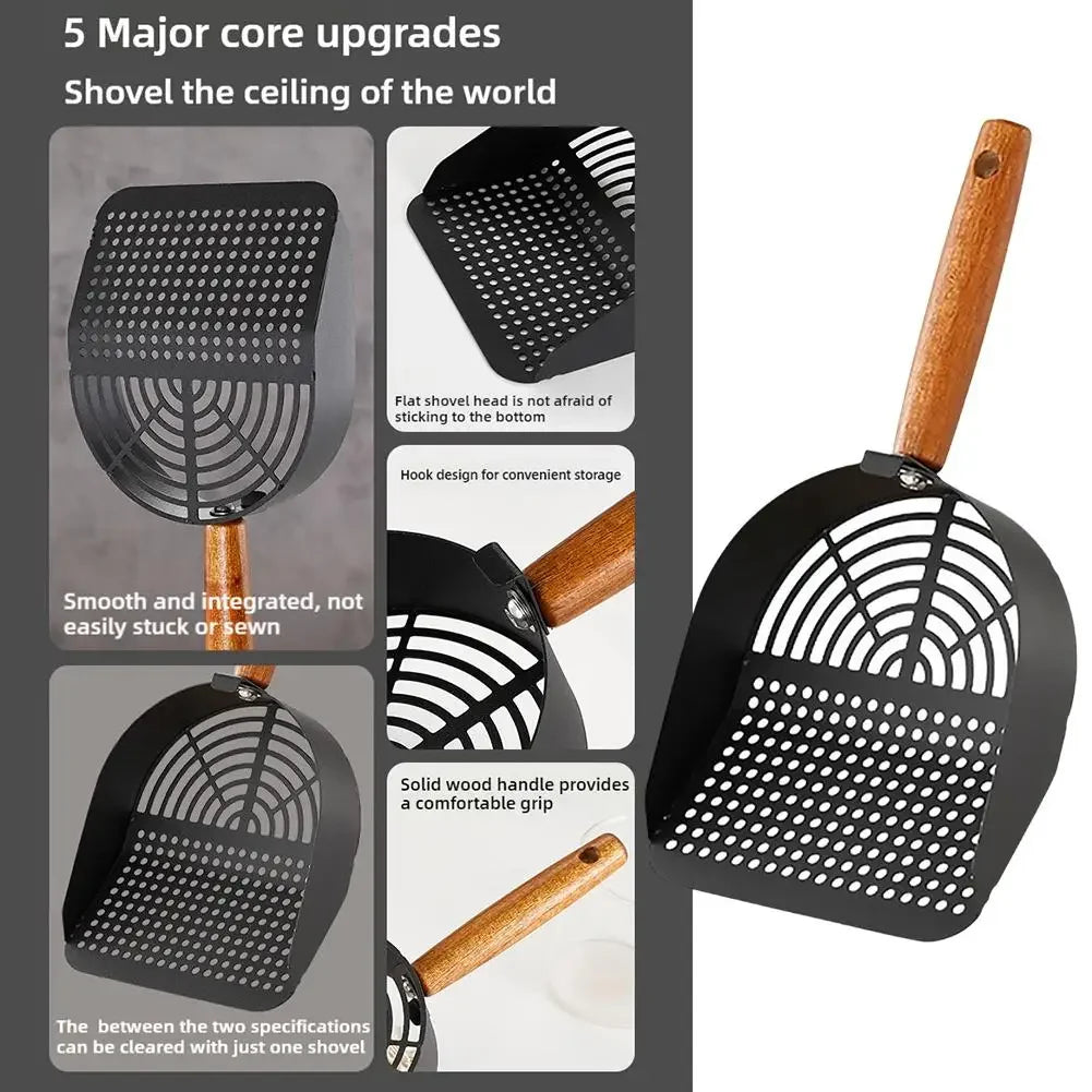 Steel Cat Litter Scoop Long Handle