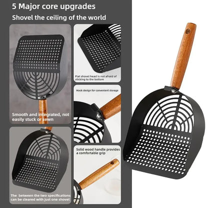 Steel Cat Litter Scoop Long Handle