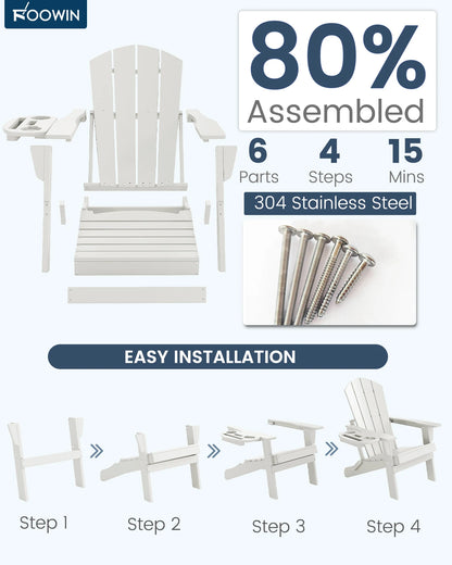 Folding Adirondack Chair Weather Resistant