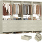 Wood Closet System Walk-in Closet Organizer Wardrobe Storage