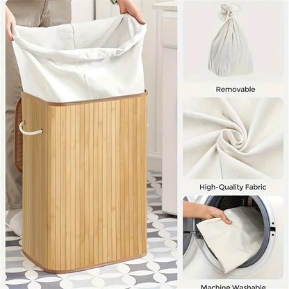 Bamboo Foldable Storage Basket