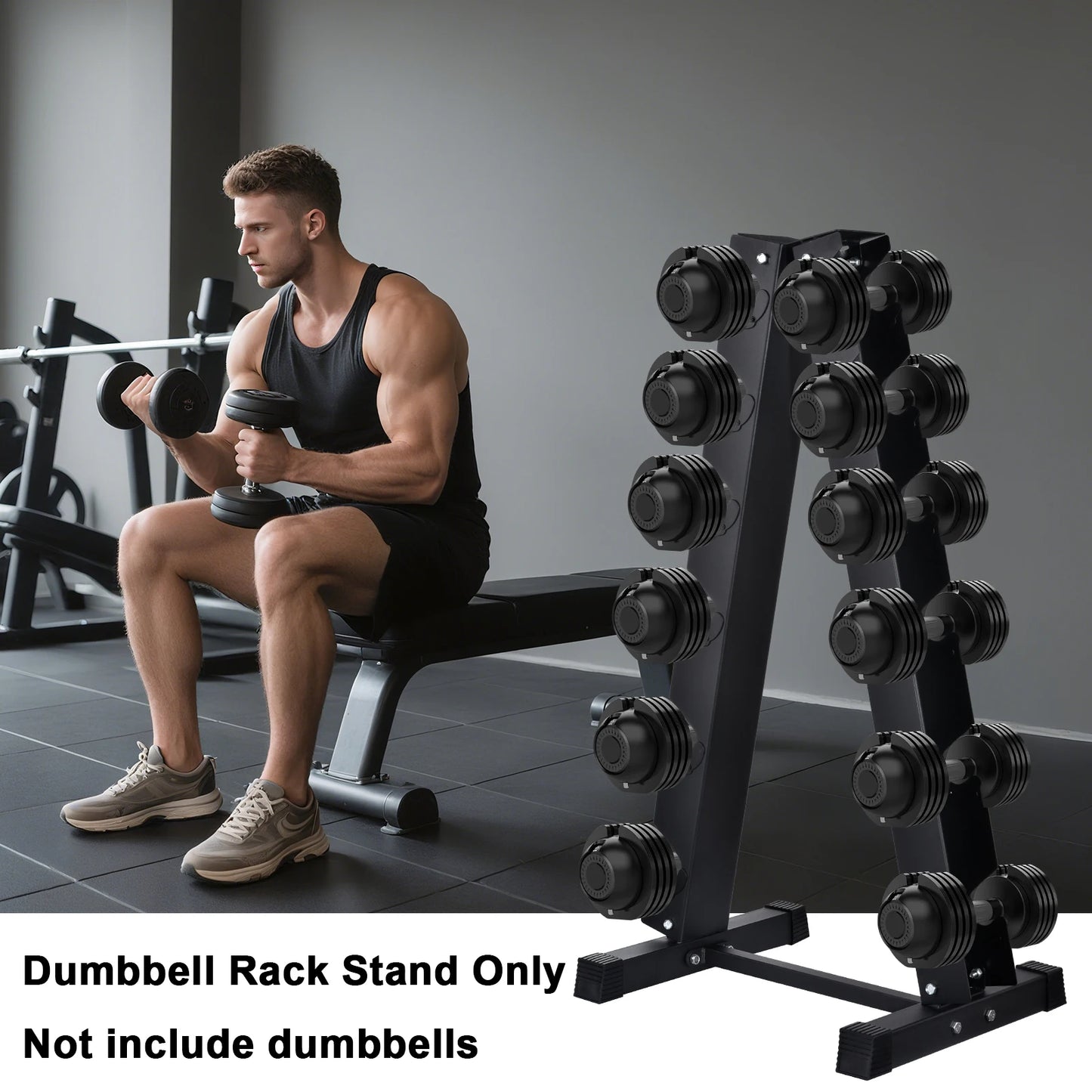 Dumbbell Rack Stand Heavy Duty Dumbbell Stand Space Saver Tree Shape Weight Stand Storage Organizer for Gym Workout