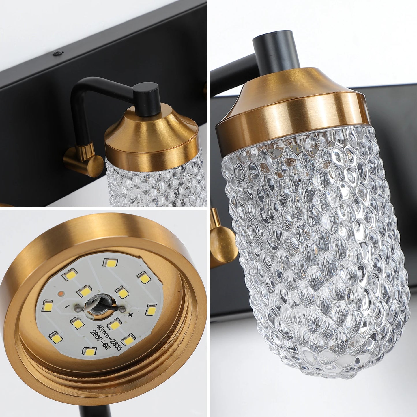 Wall mounted decorative light fixture (black)