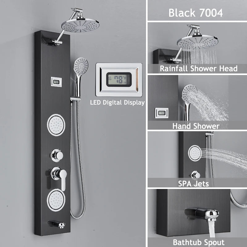 Shower Panel SPA Massage Jet Shower Waterfall Rain Shower