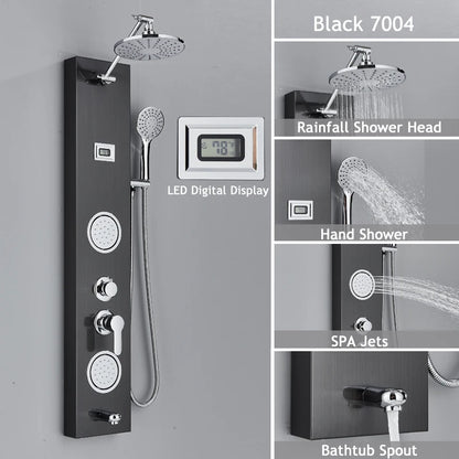Shower Panel SPA Massage Jet Shower Waterfall Rain Shower