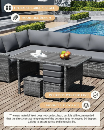 Outdoor Sofa Set, All Weather Wicker