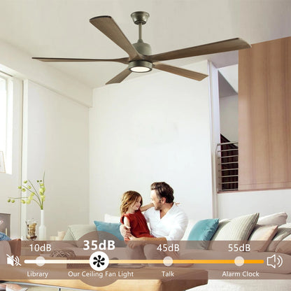 60“  Ceiling Fan Light, Adjustable