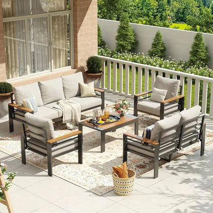 Patio Furniture Set Oversized Outdoor Sectional with, Coffee Table