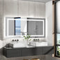 Extra Large Rectangle Bathroom Mirror LED Vanity Dimmable Backlit Anti-Fog Memory with Front and Backlight Shatter-Proof