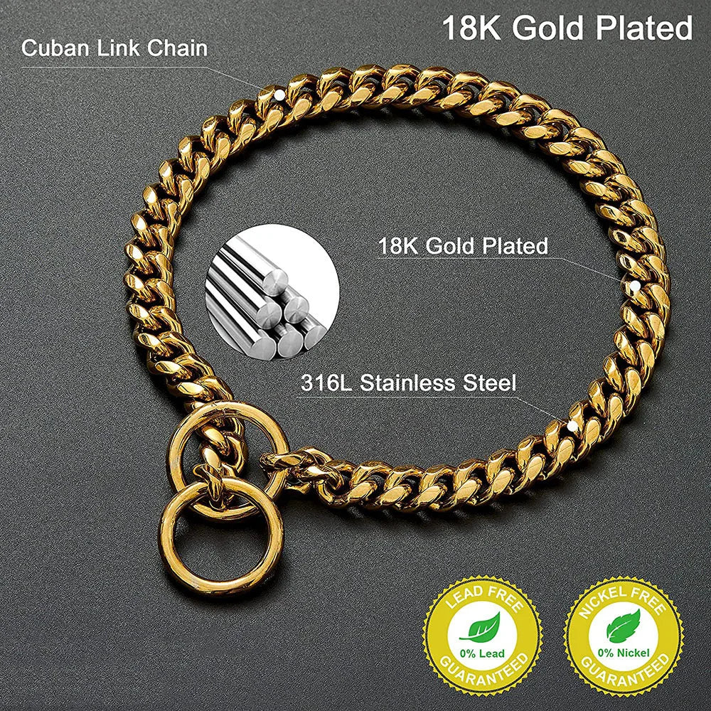 Stainless Chain Collar for Walking & Training
