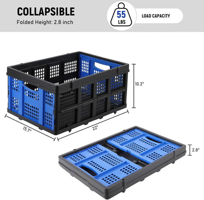 Heavy-Duty Collapsible Plastic Crate