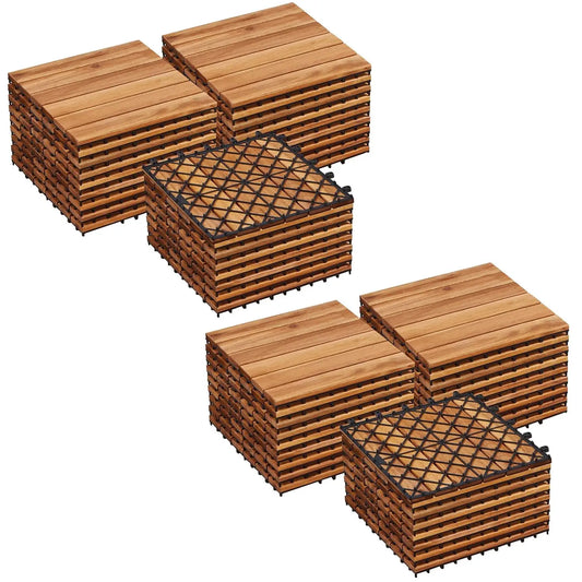 Wood Interlocking Flooring Tiles