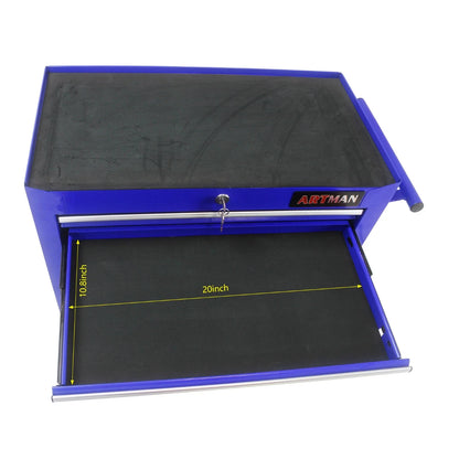 7 Drawer Rolling Tool Box with Key Lock for Garages, Workshops, Repair Shops