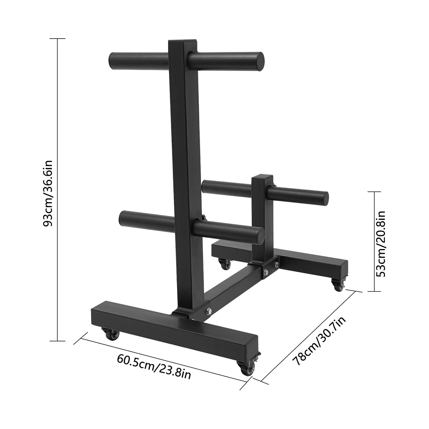 Weight Plate Rack Tree, With Wheels