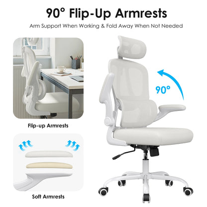 Office Chair with Headrest and Lumbar Support