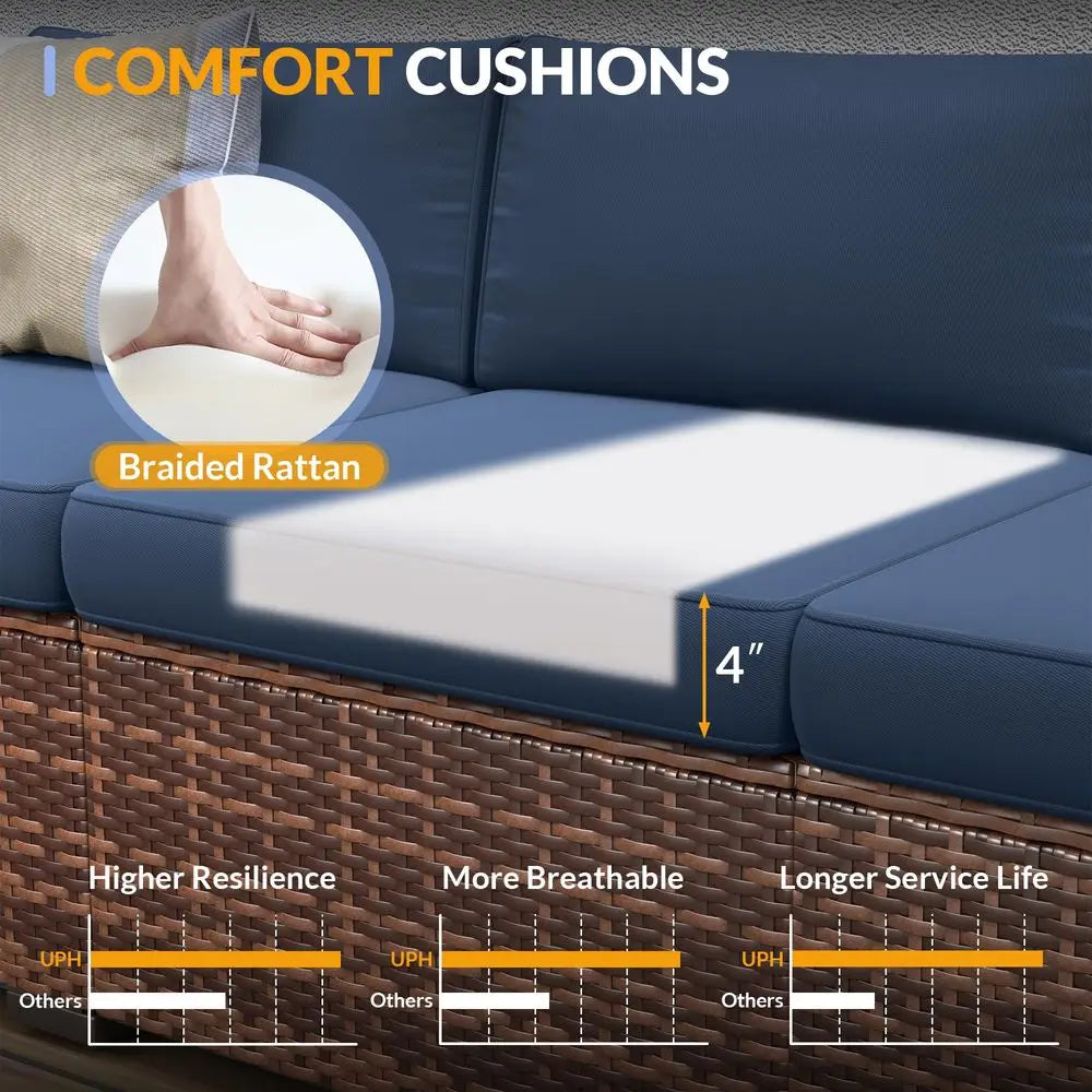 Wicker Sectional Sofa for All Weather