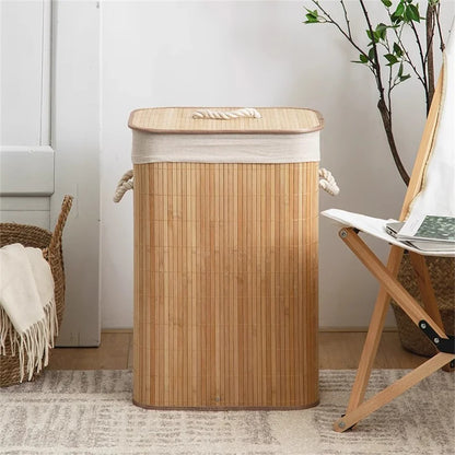 Bamboo Foldable Storage Basket