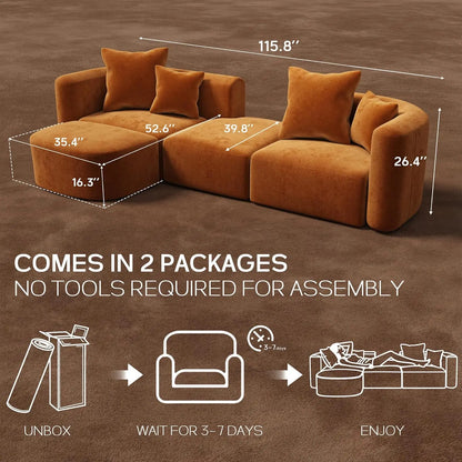Sectional Couches with Ottoman