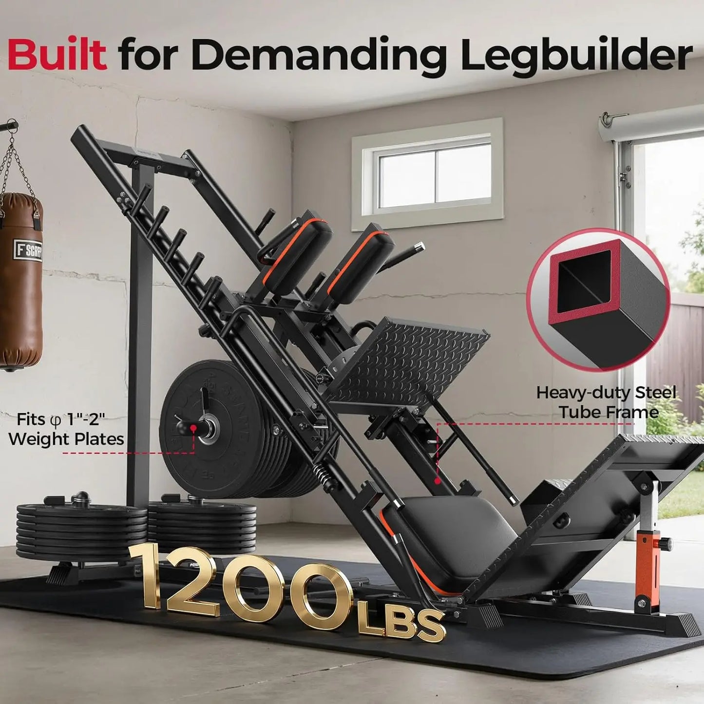 Leg Press Hack Squat Machine w