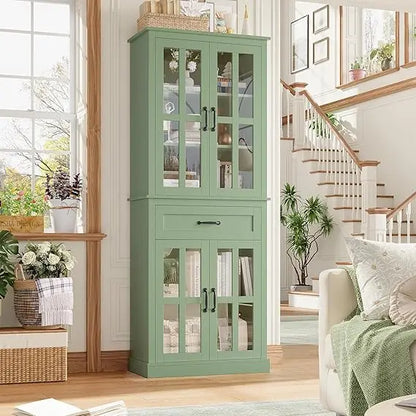 Cabinet with Glass Doors and Drawers