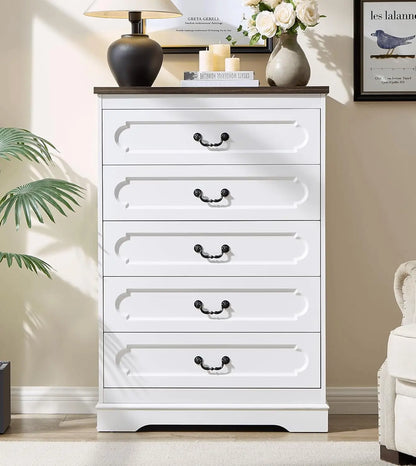 Cherry Wood Chest of Drawers, Rustic Wide Drawers