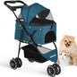 Pet Stroller, Foldable with Breathable Mesh Canopy
