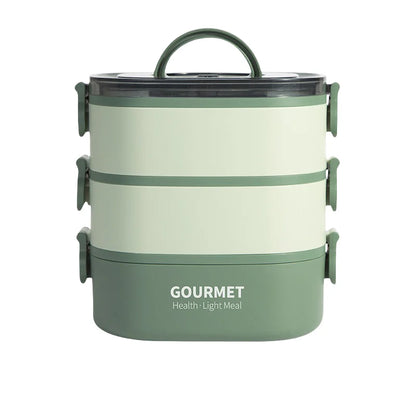 Bento box lunch box, stackable, leak-proof, portable, microwave safe