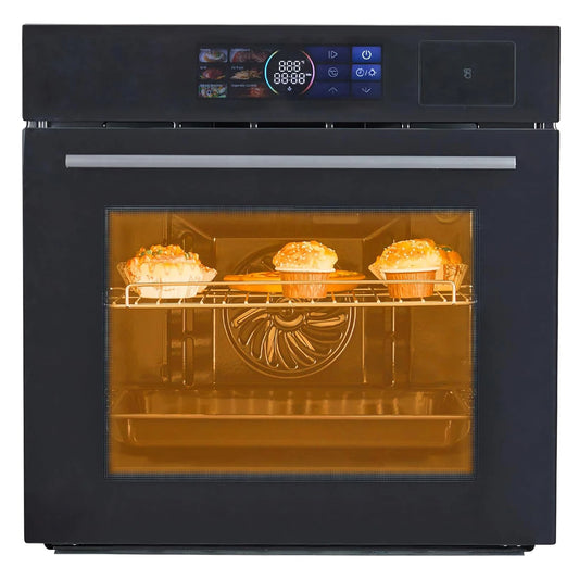 24 Inch Electric Wall Oven with Steam & Grill & Air Frying
