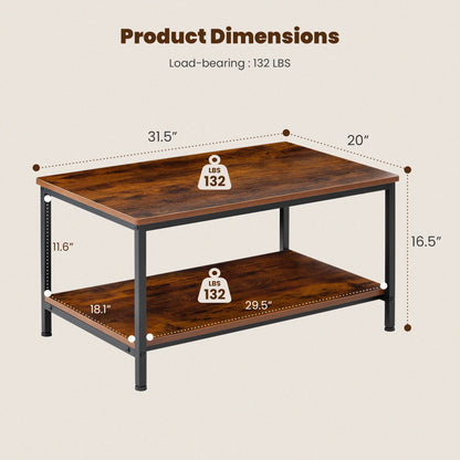 Wood Coffee Table with Storage
