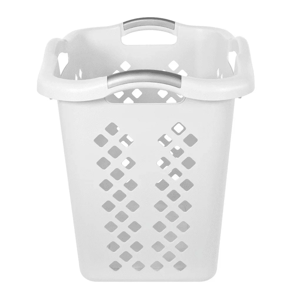 Plastic Laundry Basket with 4 Handles Breathable,Durable, & Versatile