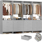 Wood Closet System Walk-in Closet Organizer Wardrobe Storage