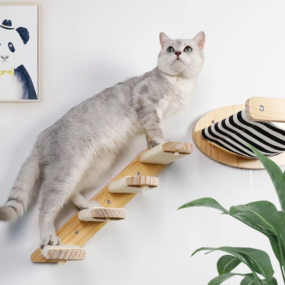 Cat Hammock with Four Sisal Stairways or Scratching Posts