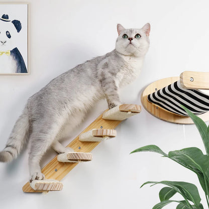 Cat Hammock with Four Sisal Stairways or Scratching Posts