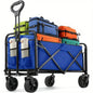 Portable Wagons for Groceries, with All-Terrain Wheels  Drink Holders