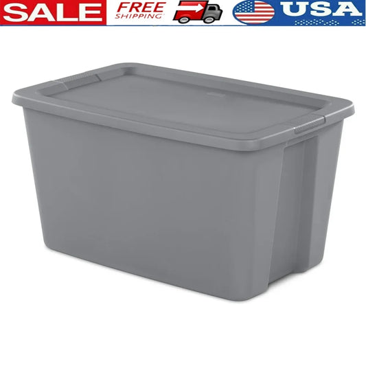 30 Gallon Storage Bin Stackable Container with Lid