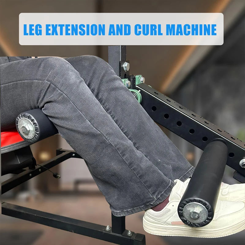Power Rack Mounted Leg Extension & Curl