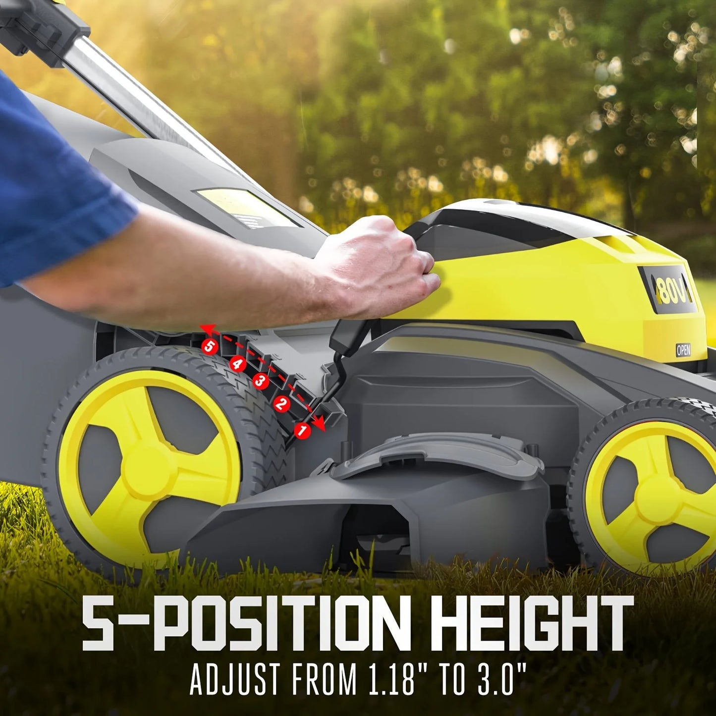 80V 26" Self-Propelled Lawn Mower, with Battery & Charger