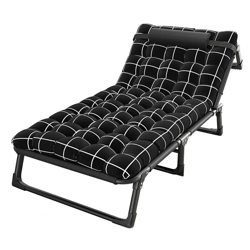 Folding Chaise with Pillow Camping Cot