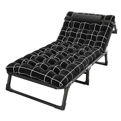 Folding Chaise with Pillow Camping Cot