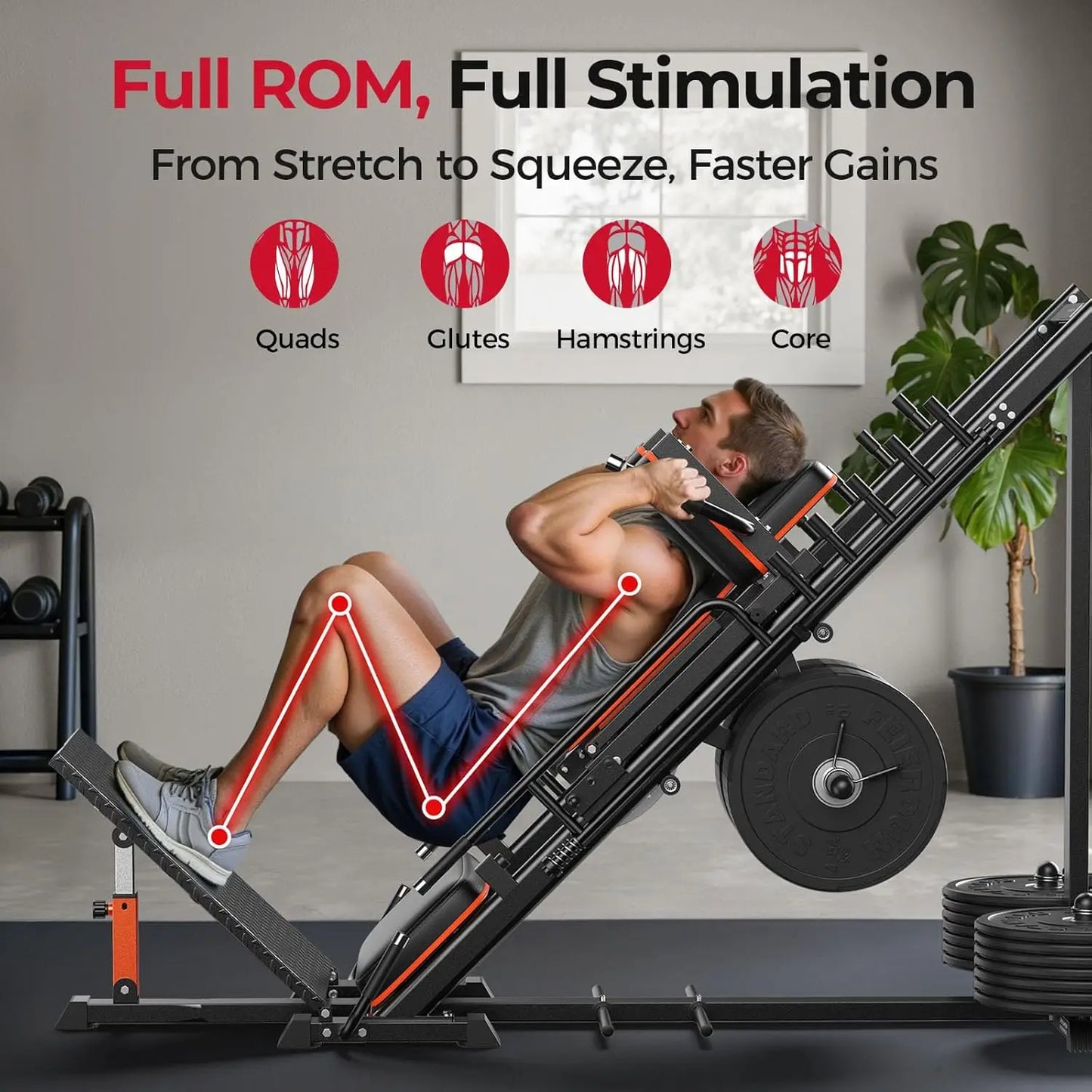 Leg Press Hack Squat Machine w