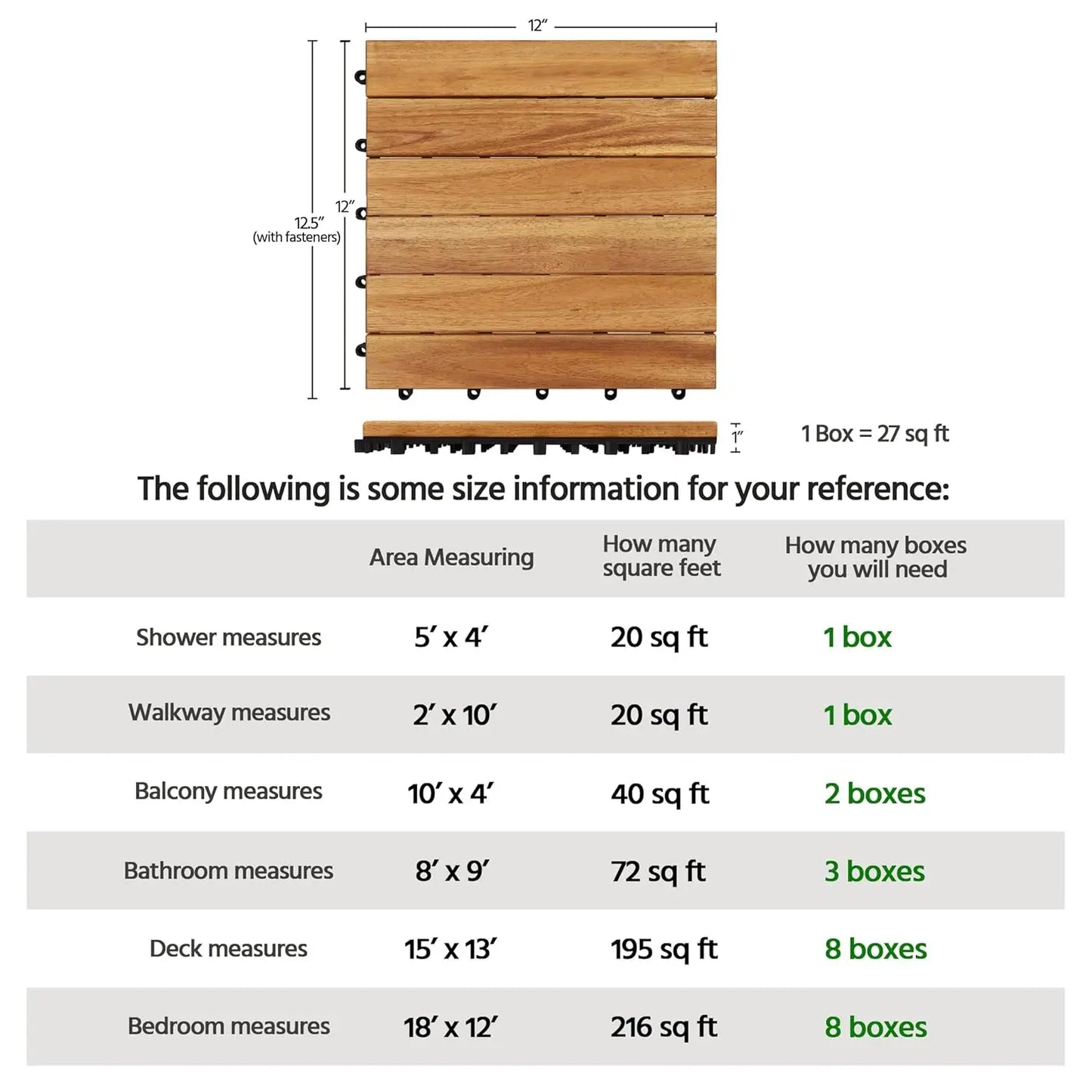 Wood Interlocking Flooring Tiles