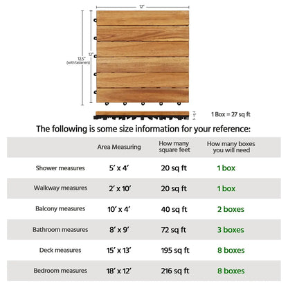 Wood Interlocking Flooring Tiles